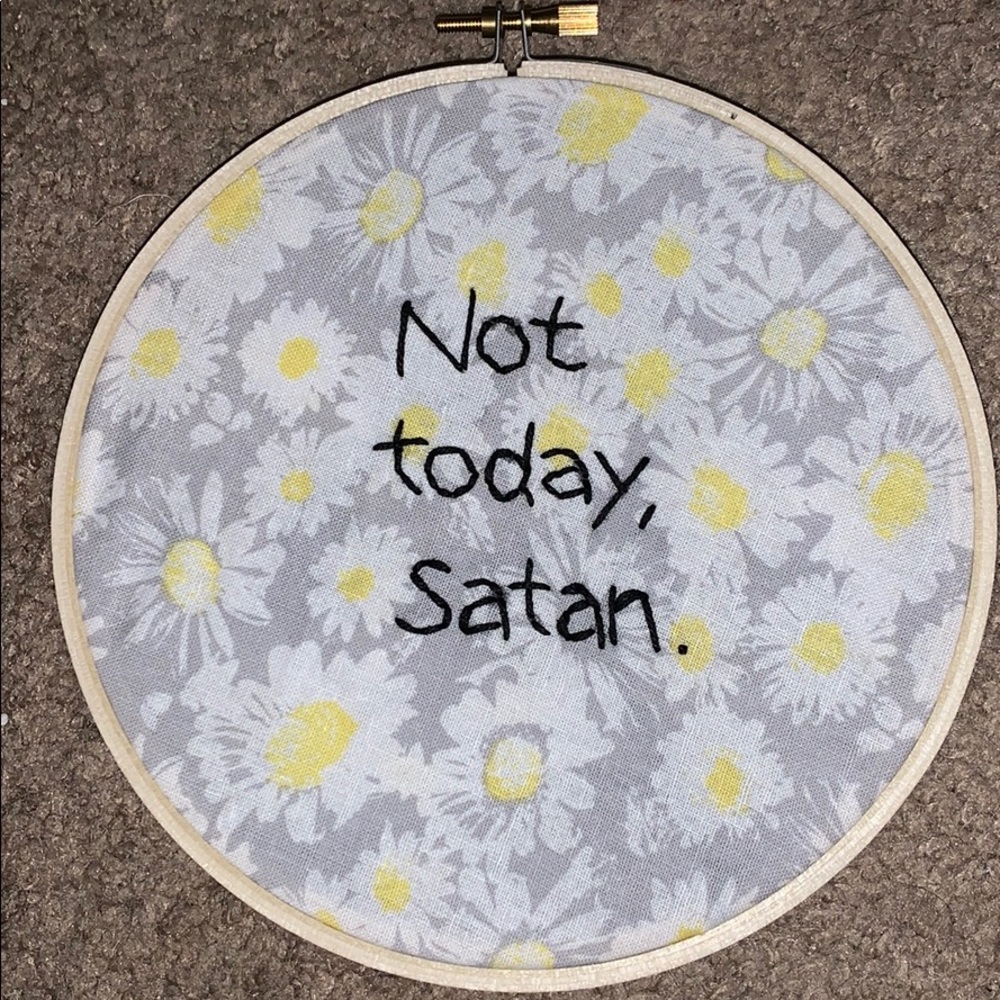 Handmade embroidery not today!